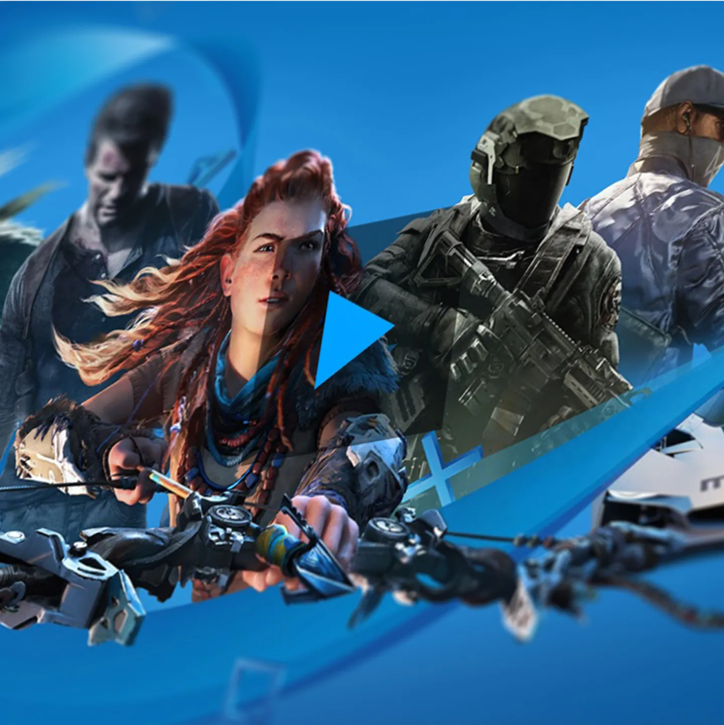 Composite image of multiple video game characters